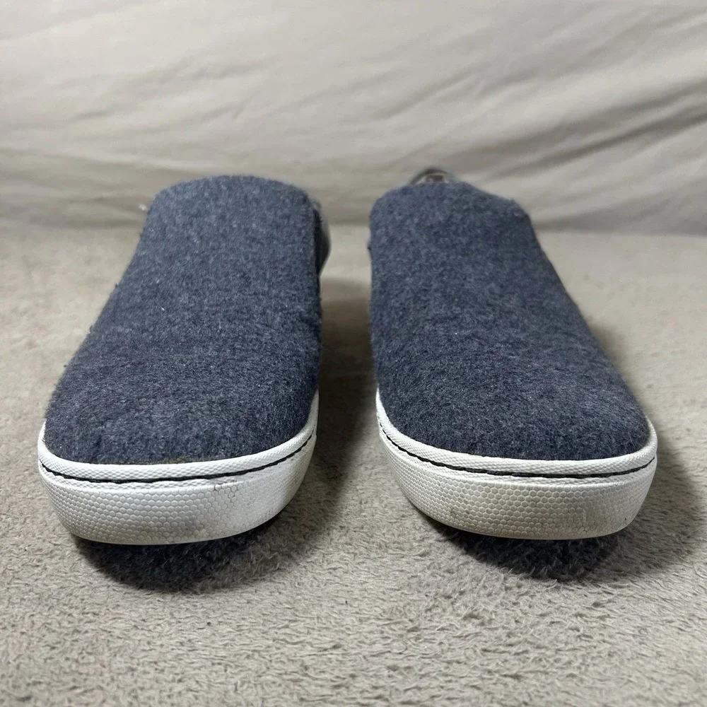 Born Børn Slip On Sneakers Men 7M Blue Gray Wool‎ Leather Casual Shoes